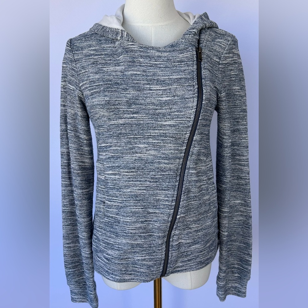 Saturday Sunday by Anthropologie Women’s‎ Asymmetrical Zip Hooded Jacket Size XS